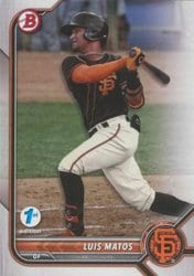 2022 Bowman 1st Edition Base Set Luis Matos #BPPF-55 card