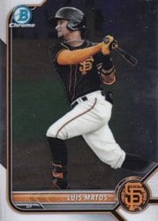 2022 Bowman Chrome Prospects Luis Matos #BCP-55 card