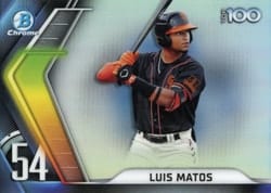2022 Bowman Scouts' Top 100 Luis Matos #BTP-54 card