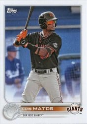 2022 Topps Pro Debut Base Set Luis Matos #PD-137 card