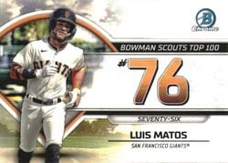 2023 Bowman Bowman Scouts Top 100 Luis Matos #BTP-76 card