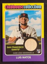 2024 Topps Heritage Clubhouse Collection Relic Luis Matos #CCR-LMA card