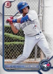 2022 Bowman Draft Base Set Luis Meza #BD-89 card
