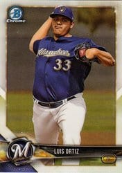 2018 Bowman Chrome Prospects Luis Ortiz #BCP157 card