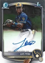 2025 Bowman Chrome Prospects Autographs Luis Pena #CPA-LP card