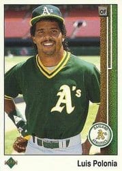1989 Upper Deck Base Set Luis Polonia #162 card