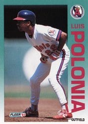 1992 Fleer Base Set Luis Polonia #67 card