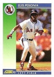 1992 Score Base Set Luis Polonia #68 card