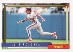 1992 Topps Base Set Luis Polonia #37 card