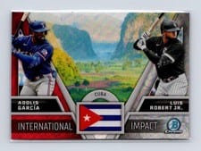 2024 Bowman Chrome International Impact Luis Robert Jr. / Adolis García #II-23 card
