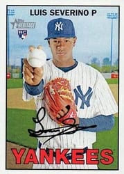 2016 Topps Heritage Base Set Luis Severino #190b card
