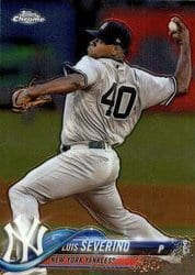 2018 Topps Chrome Base Set Luis Severino #65 card
