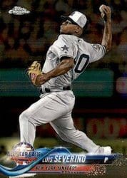 2018 Topps Chrome Update Base Set Luis Severino #HMT84 card