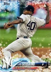 2018 Topps Holiday Base Set Luis Severino #HMW118 card