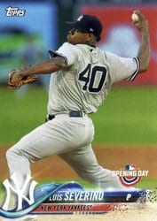 2018 Topps Opening Day Base Set Luis Severino #75 card