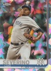 2019 Topps Chrome Sapphire Edition Base Set Luis Severino #221 card
