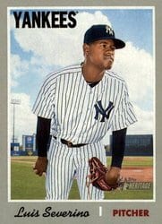 2019 Topps Heritage Base Set Luis Severino #416 card