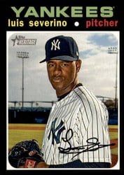 2020 Topps Heritage Base Set Luis Severino #185 card