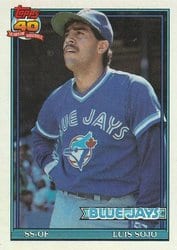 1991 Topps Base Set Luis Sojo #26 card