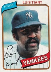 1980 Topps Base Set Luis Tiant #35 card