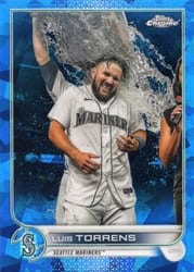 2022 Topps Chrome Update Sapphire Edition Base Set Luis Torrens #US291 card