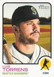 2022 Topps Heritage Base Set Luis Torrens #343 card