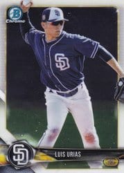 2018 Bowman Chrome Prospects Luis Urias #BCP215 card