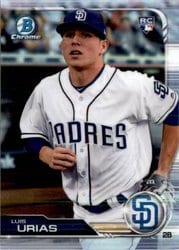 2019 Bowman Chrome Base Set Luis Urias #53 card