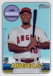 2018 Topps Heritage Base Set Luis Valbuena #597 card