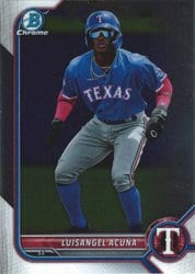 2022 Bowman Chrome Prospects Luisangel Acuña #BCP-72 card