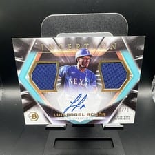 2023 Bowman Inception Autographed Dual Relics Luisangel Acuña #IADR-LA card