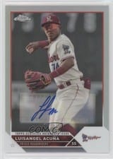 2023 Topps Pro Debut Chrome Autographs Refractor Luisangel Acuña #PDC-152 card