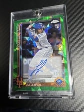 2025 Topps Chrome Sapphire Rookie Autographs Sapphire Luisangel Acuña #RA-LA card