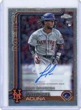 2025 Topps Chrome Update Rookie Debut Autographs Luisangel Acuña #CRDA-LA card