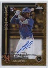 Luisangel Acuña 2025 Topps Gilded Collection Chrome Gold Autographs card