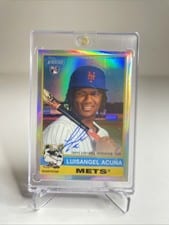 2025 Topps Heritage Chrome Autographs Luisangel Acuña #BCA-LA card