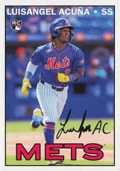 2025 Topps Heritage Heritage 25th Anniversary Luisangel Acuña #H25-16 card