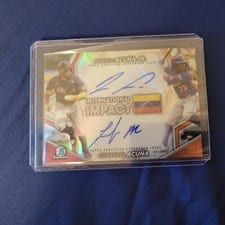 Luisangel Acuña / Ronald Acuña Jr. 2024 Bowman Chrome International Impact Autographs card