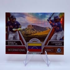 2024 Bowman Chrome International Impact Luisangel Acuña / Ronald Acuña Jr. #II-24 card