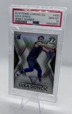 2018 Panini Chronicles Luka Doncic Jersey Number #450 card