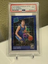 2018 Panini Donruss Optic Luka Doncic Blue Velocity #177 card