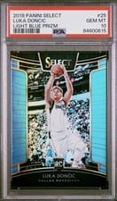 2018 Panini Select Luka Doncic Light Blue Prizm #25 card
