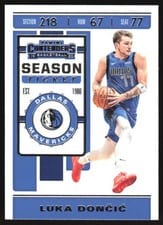 2019 Panini Contenders Luka Doncic #73 card