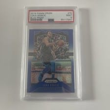 2019 Panini Prizm Luka Doncic Blue Prizm #75 card
