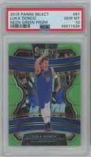 2019 Panini Select Luka Doncic Neon Green Prizm #67 card