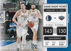 2021-22 Panini Contenders Game Night Ticket Luka Doncic #7 card