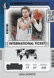 2021-22 Panini Contenders International Ticket Luka Doncic #9 card