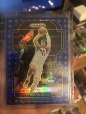 2021 Panini Prizm Luka Doncic 75th Anniversary Blue Prizm #223 card