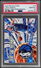 2022-23 Panini Revolution Prime Time Performers Luka Doncic #14 card