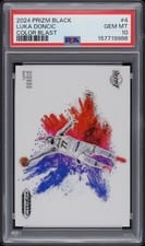 2024-25 Panini Prizm Black Color Blast Luka Doncic #4 card
